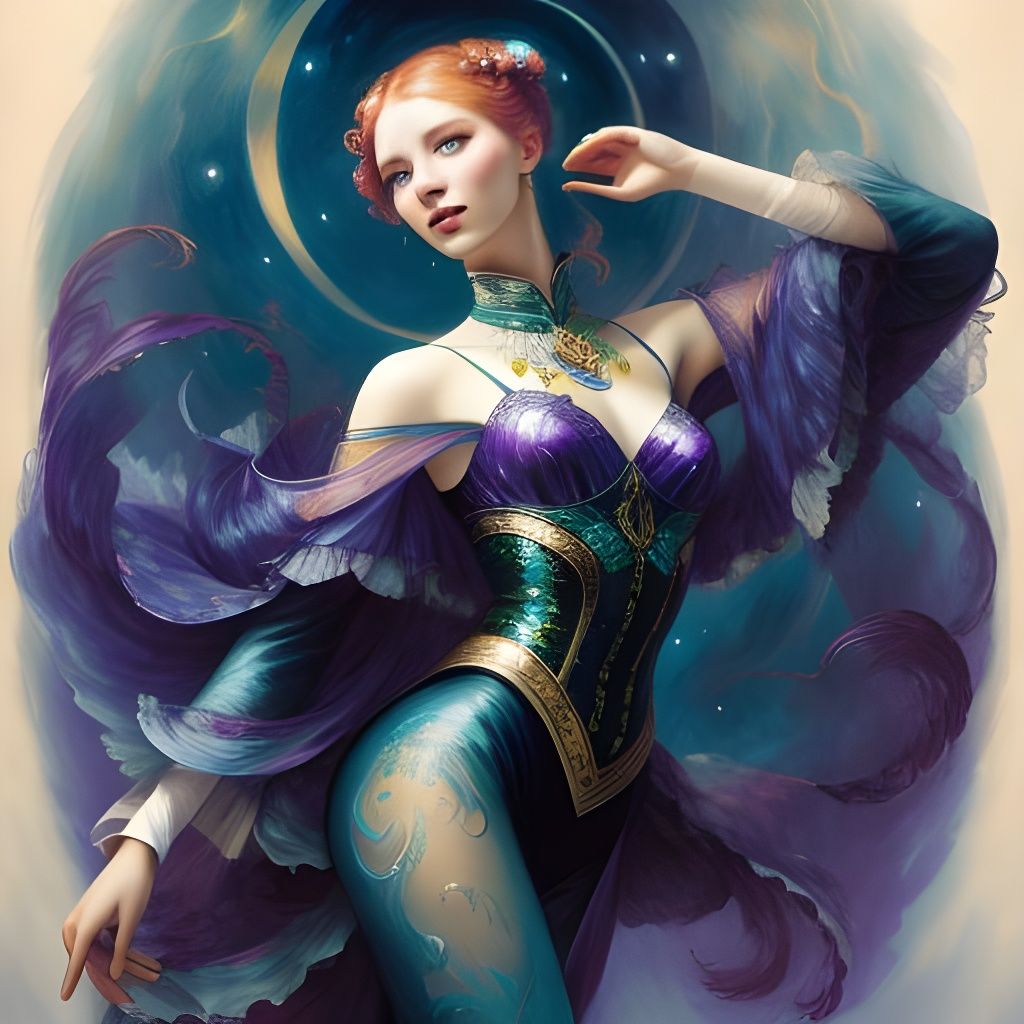 Dancer in Triadic Colors, Classical Style