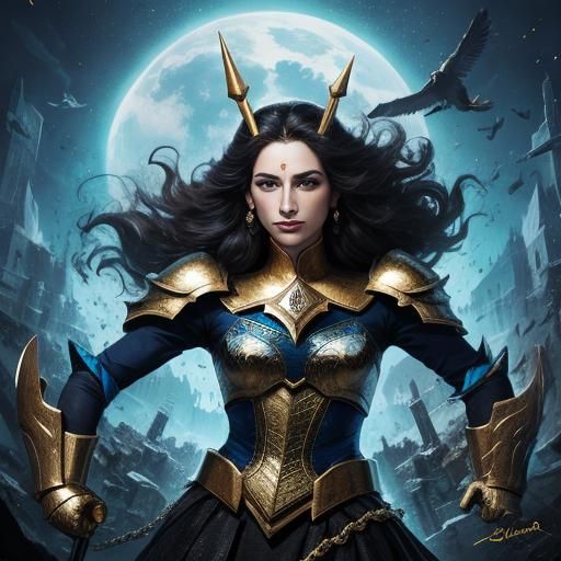 Diana the Amazon Warrior: Digital Painting