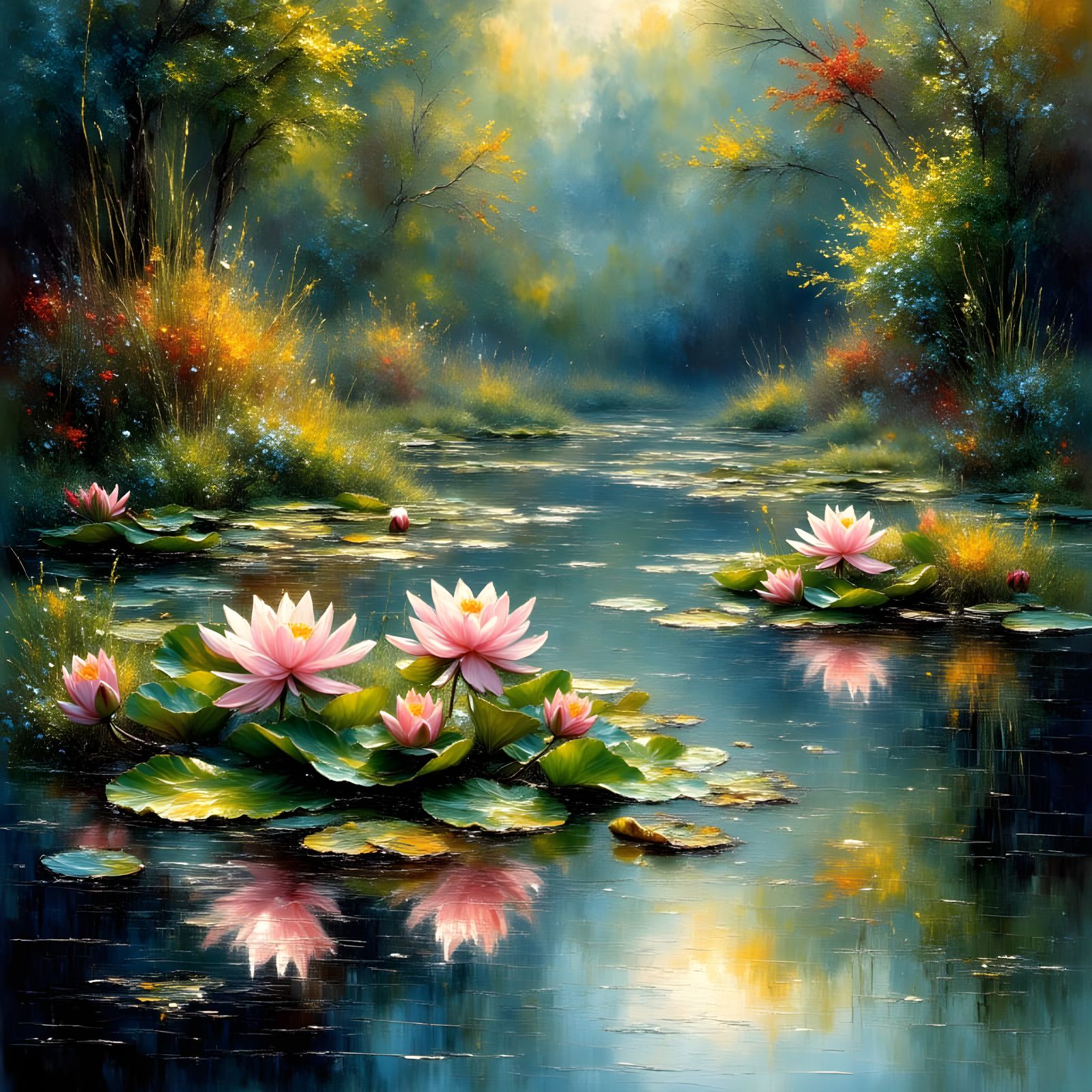 Beautiful Day At Lily Pad Pond