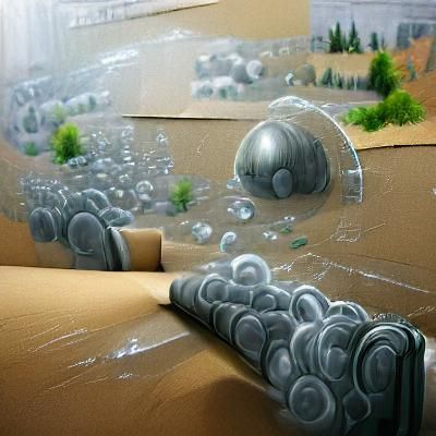 Detailed Matte Painting of a Bubble Barrier