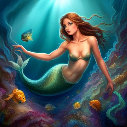 Enchanting Siren Mermaid of the Deep Sea