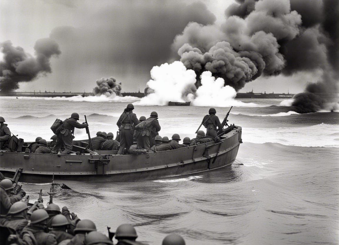 Normandy Beach - D Day - approach