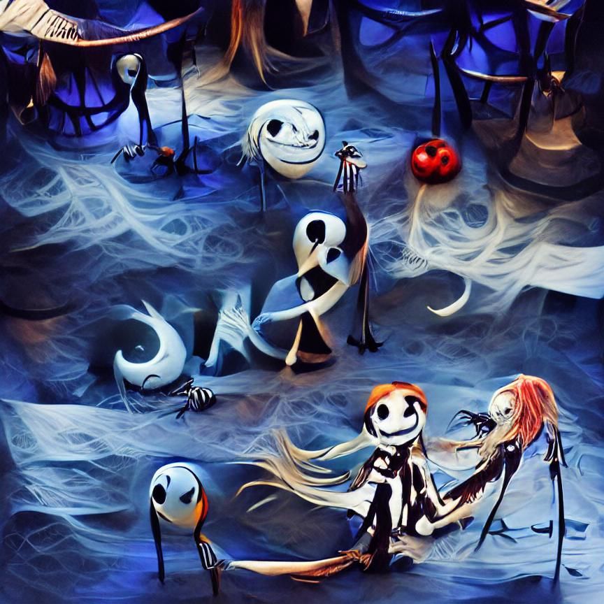 Jack and Sally: A Nightmare Before Christmas Scene