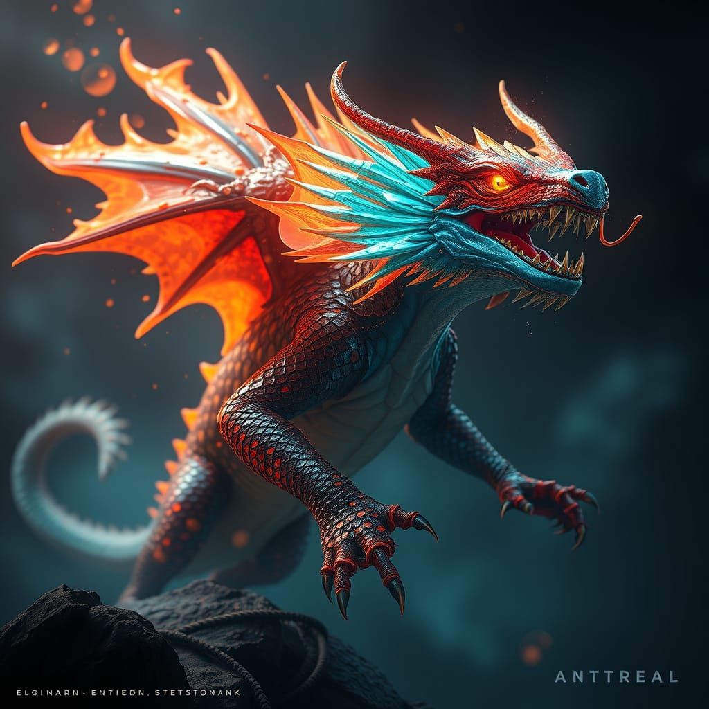 Hyperdetailed Chimera Salamander Concept Art