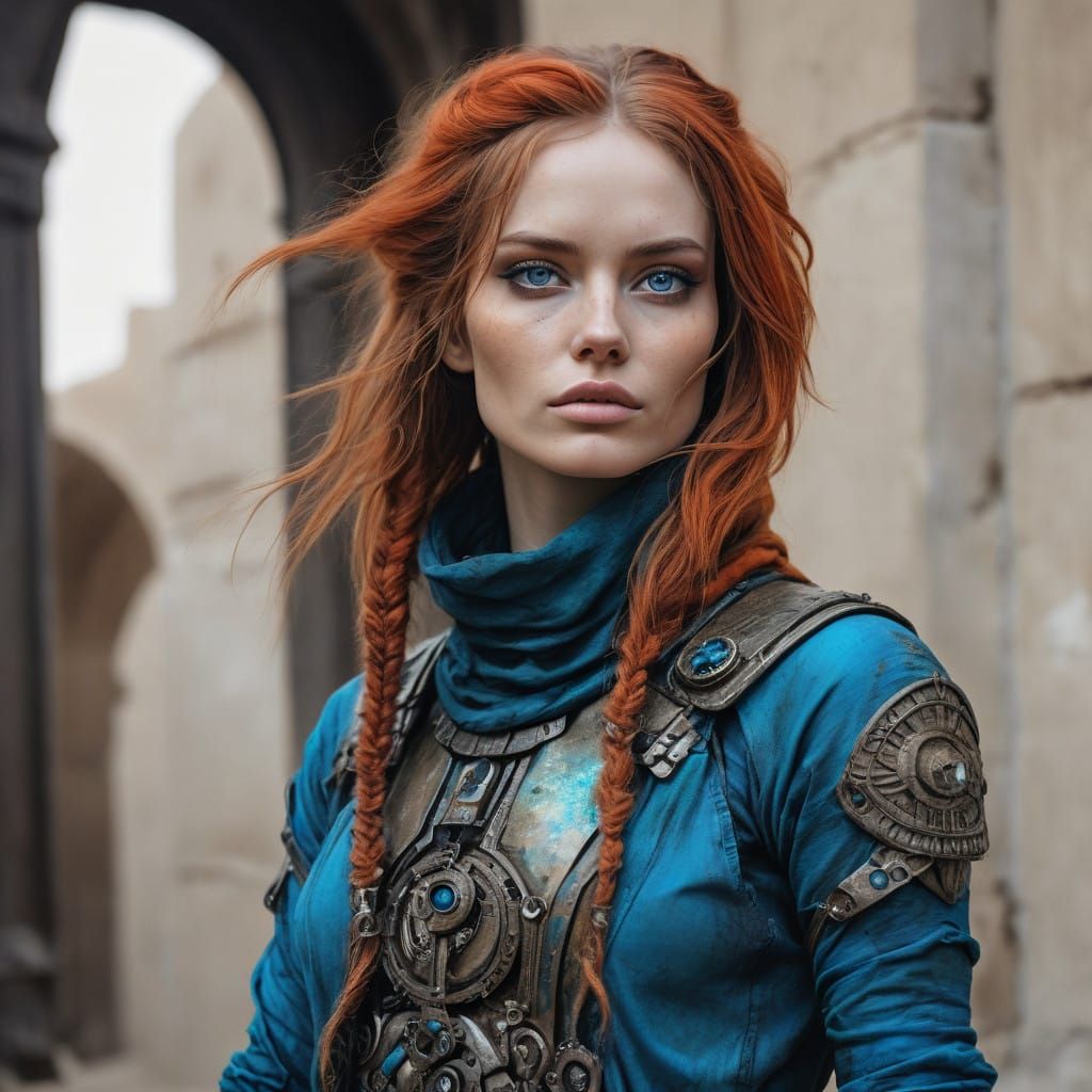 Dunepunk Fremen Supermodel Reimagined in Soft Colors