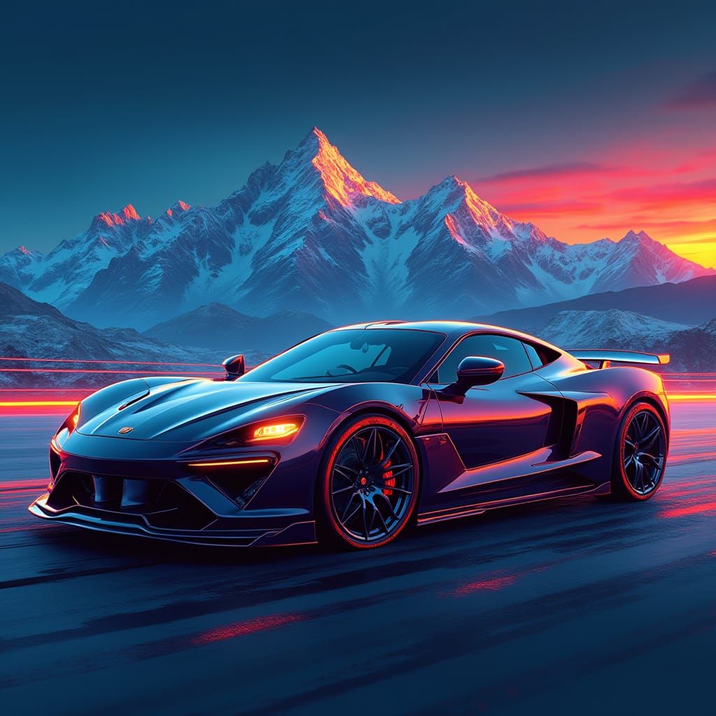 Luxury Car Dealer Logo in Futuristic 3D Style