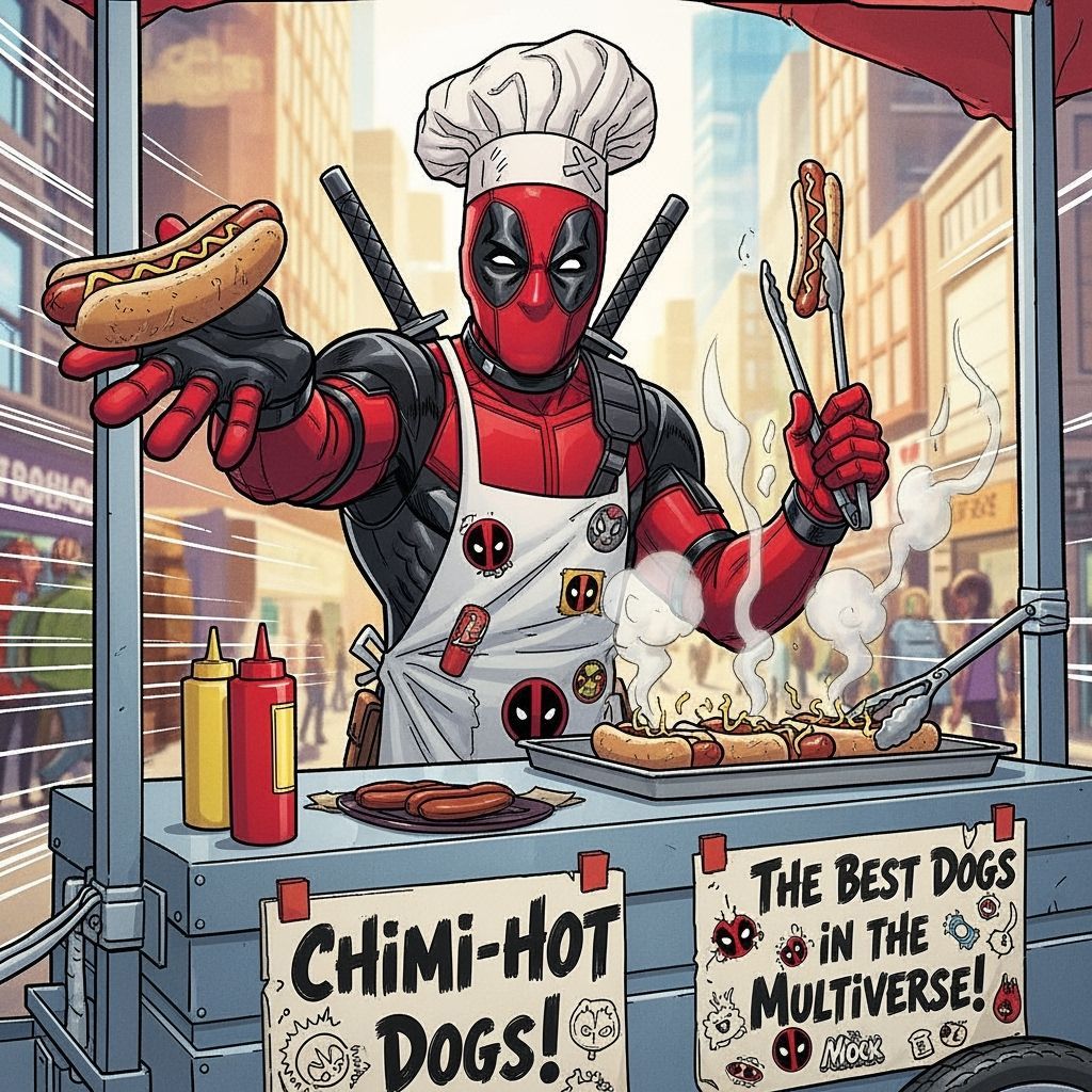 Deadpool's Hot Dog Stand: Comic Book Art Extravaganza