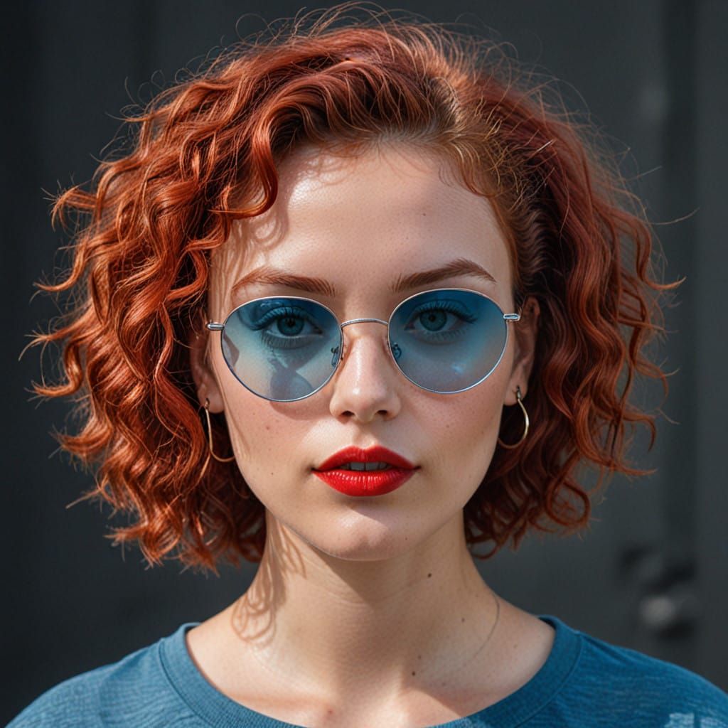 Glamorous Redhead in Sunglasses