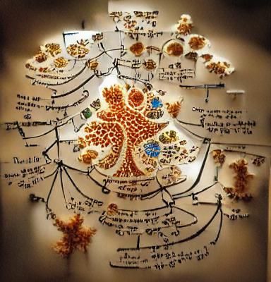 Fractal Decision Tree of Life: AI Art