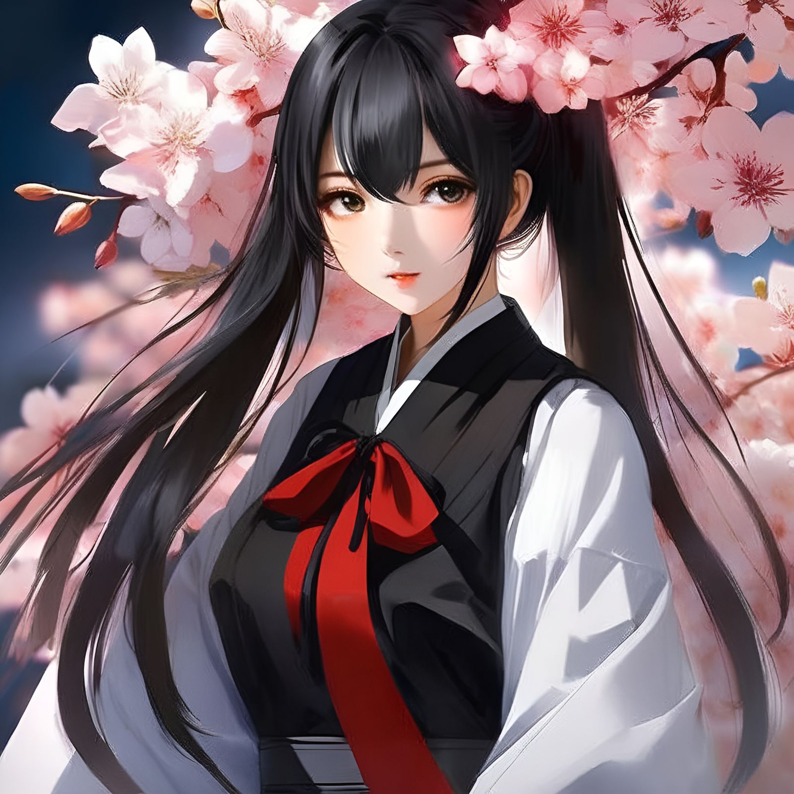 Hyperdetailed Anime Lady with Painterly Expression