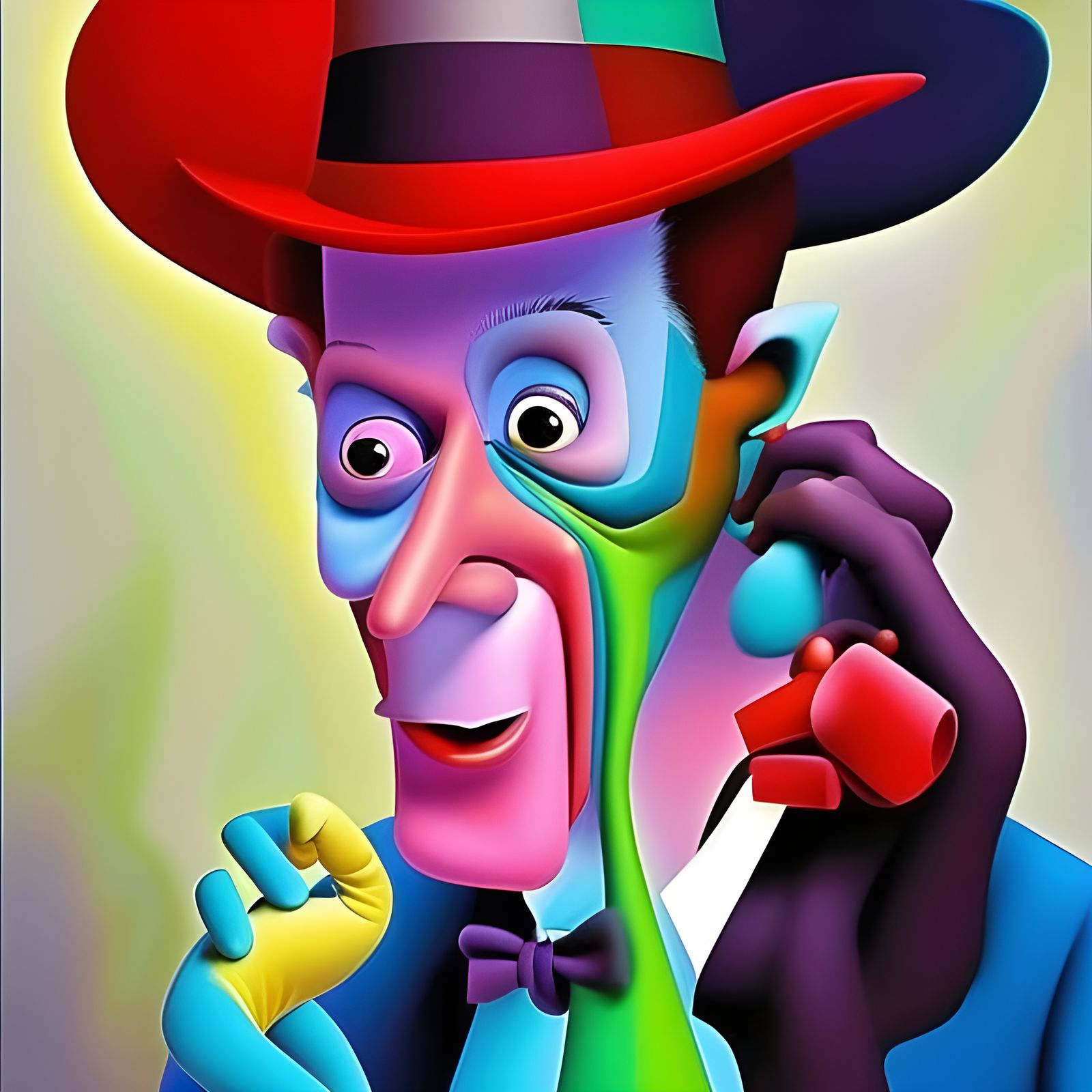 Abstract Art with Grawlix Symbols in Shiny Gold