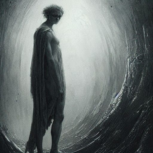 Terrifying Figure in Dark Gothic Horror Scene