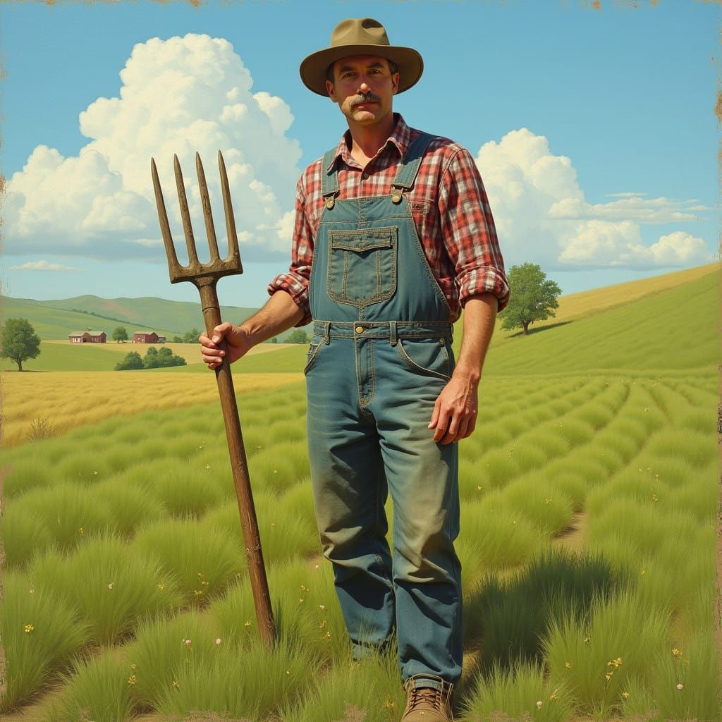 Rural Farmer in Earthy Realism