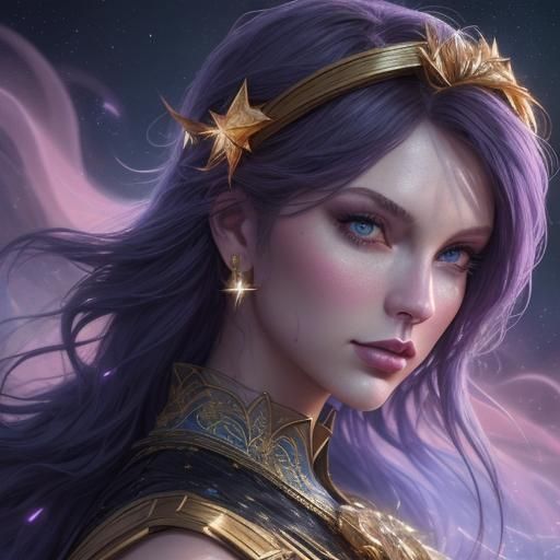 Woman in Phoenix Headband: Fantasy Concept Art