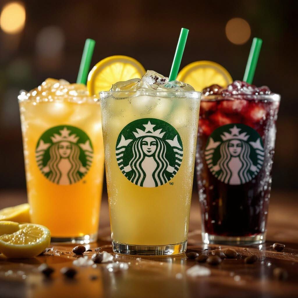Starbucks Lemonades in Vibrant Purple and Black Hues