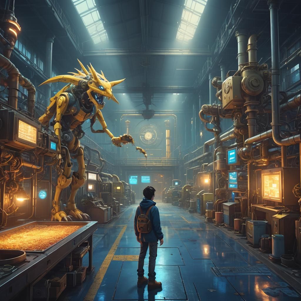 Digimon Assembly-Worker in Misty Tolarian Academy Factory