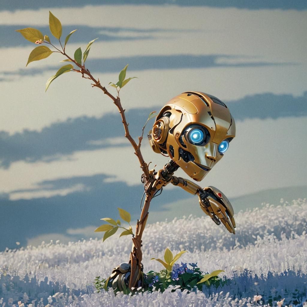 Harmonious Embrace: AI and Human in Biomechanical Utopia