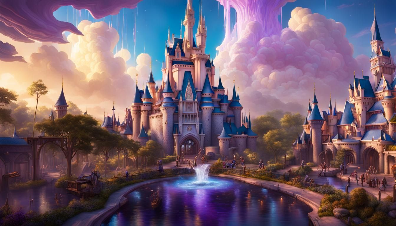 Disney World Emerges from a Book, Dark Fantasy