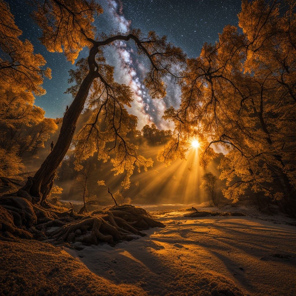 Hyperrealistic Ecological Art in Dramatic Lighting