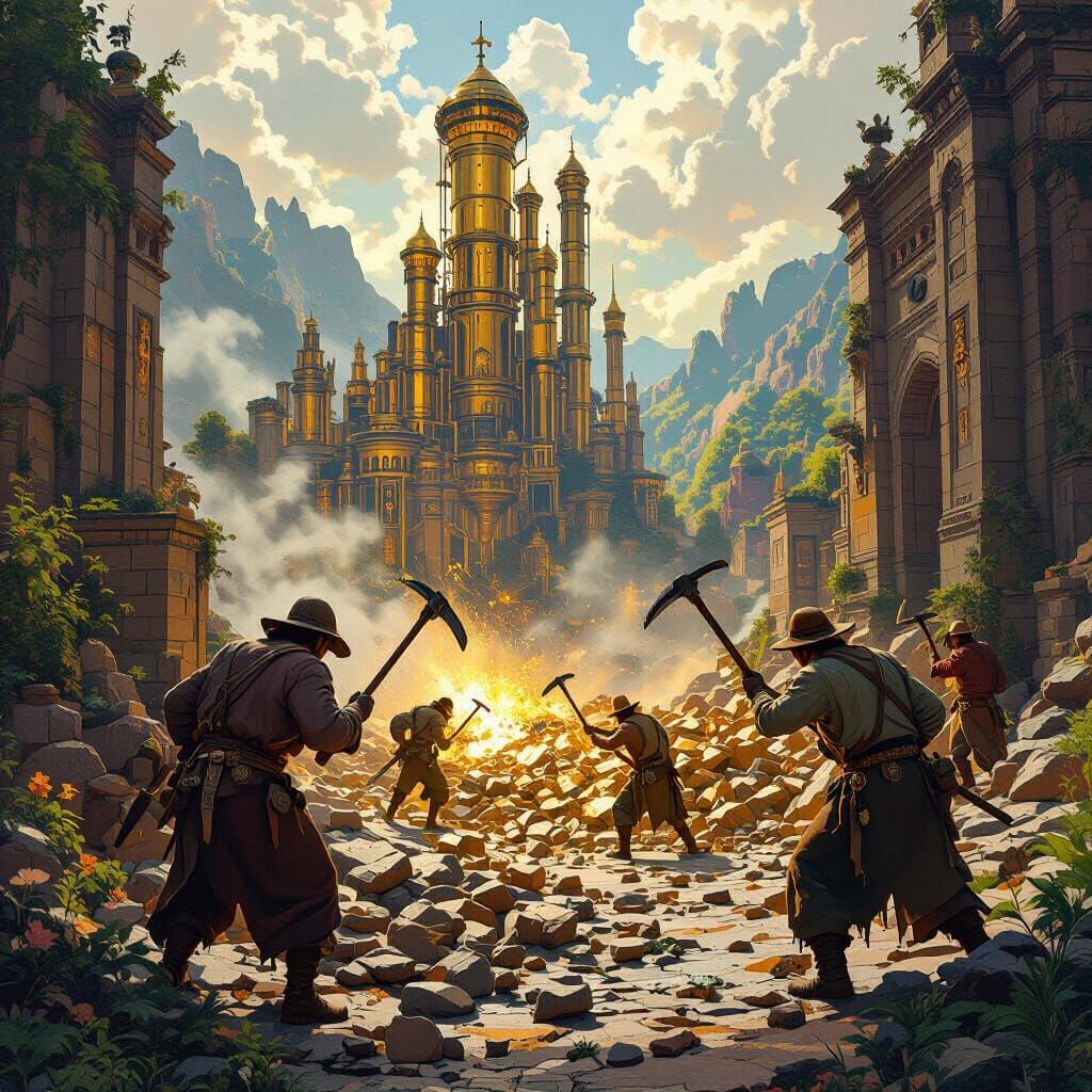 Peasants Demolish Gold Mine in High-Fantasy Style