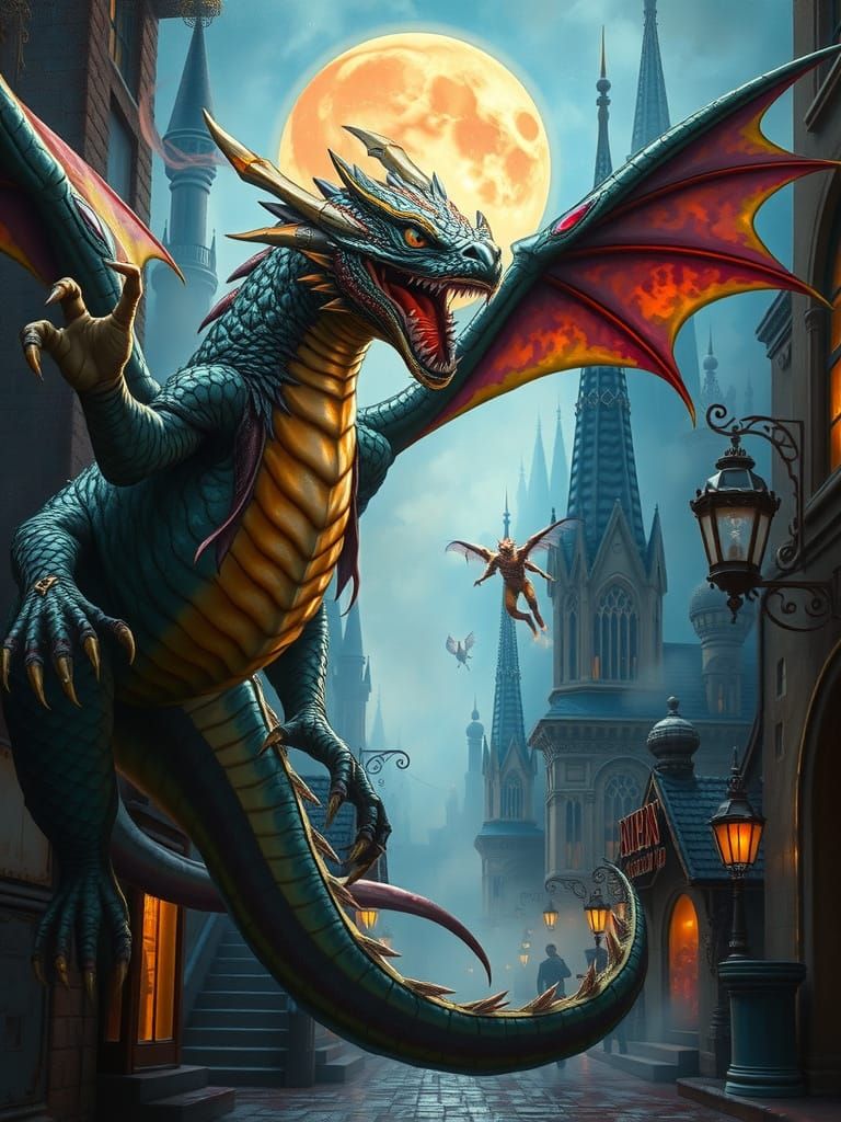 Dragon Artist Creates Cyberpunk Steampunk Masterpiece