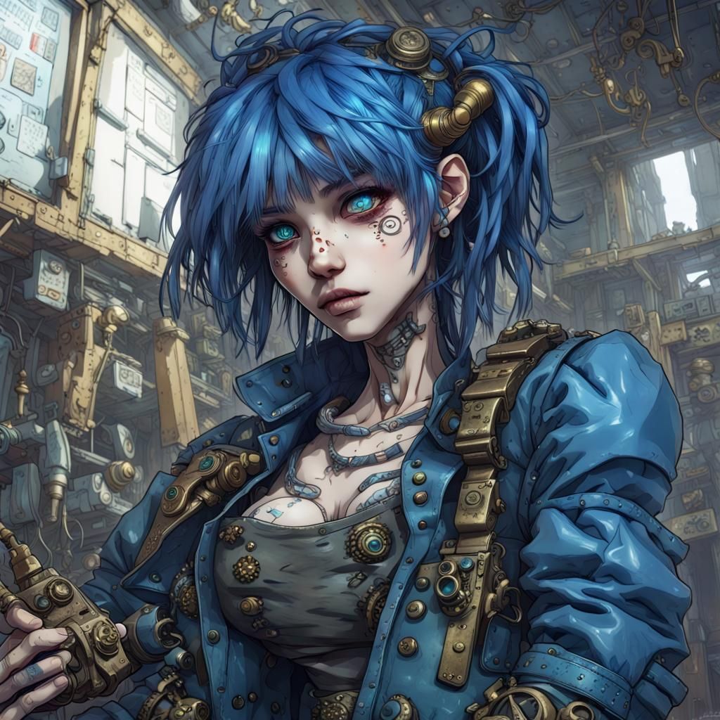 Cyberpunk Luddite Punkette Destroys Golden Dolls