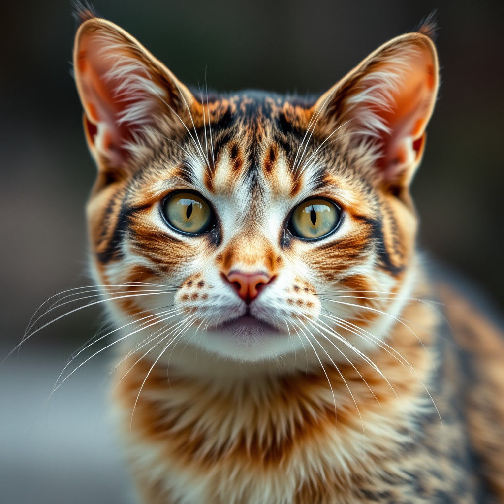 Surreal Southeast Asian Cat with Filipino Features
