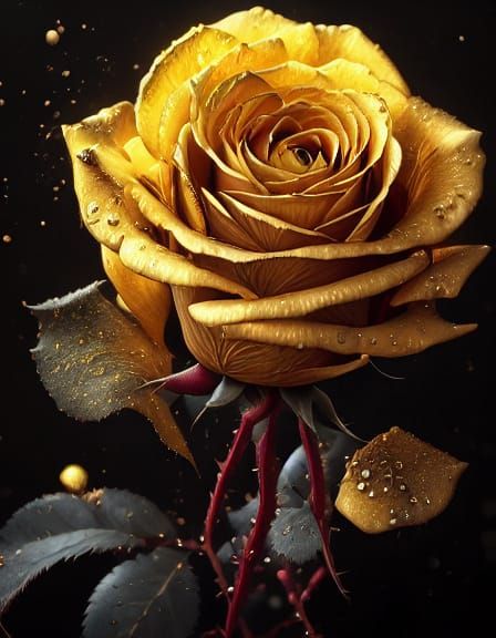 Luxurious Yellow Roses Still Life Photography