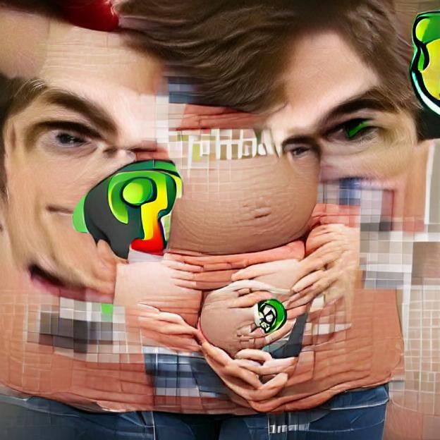 Stylized Digital Artwork of Matpat Mpreg