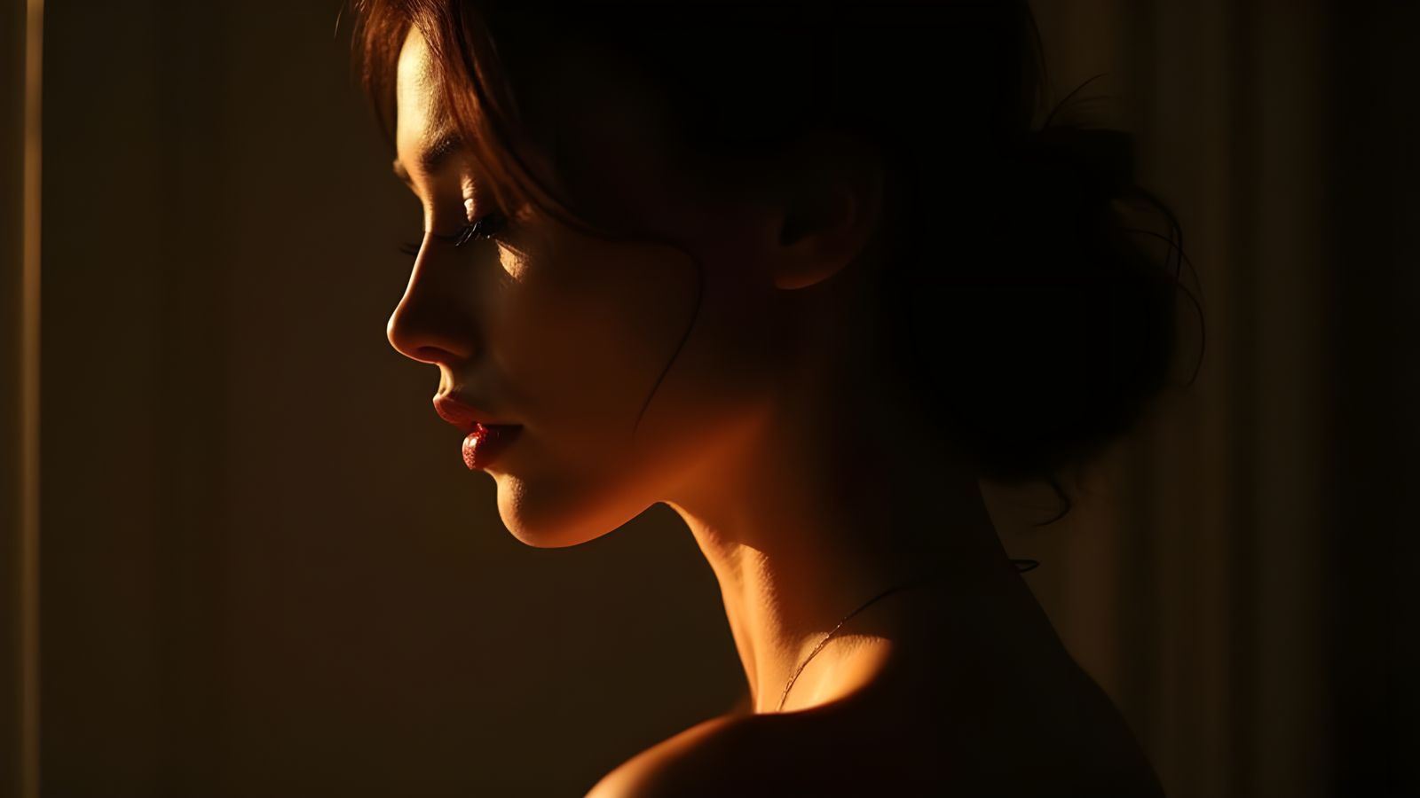 Sultry Beauty in Warm, Golden Light