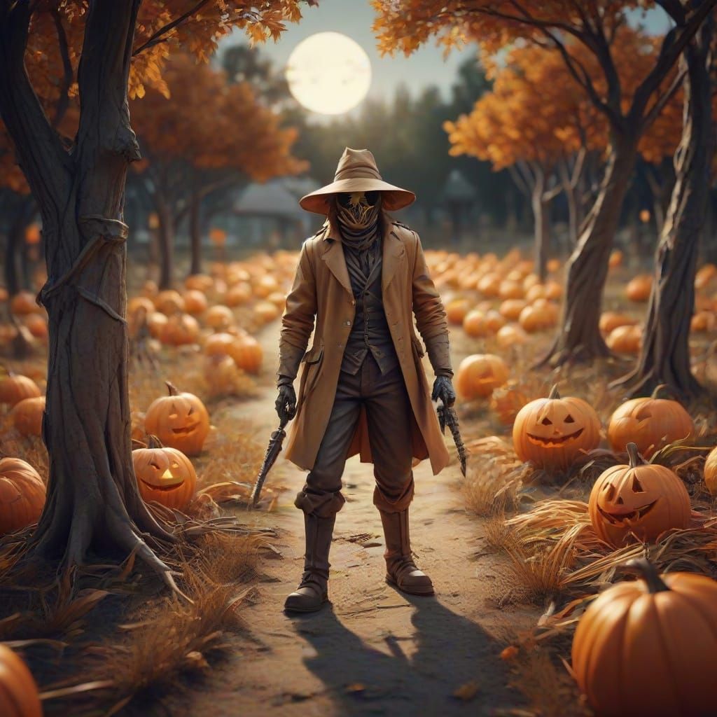 Eerie Halloween Harvests: Fluorescent Mazes with Ghostly Sca...