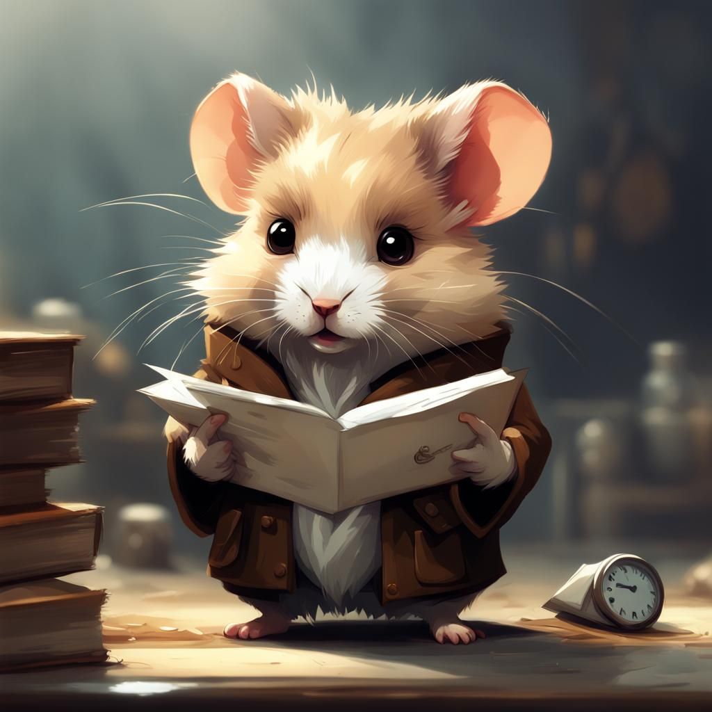 Adorable Hamster Veterinarian in Detailed 3D Style