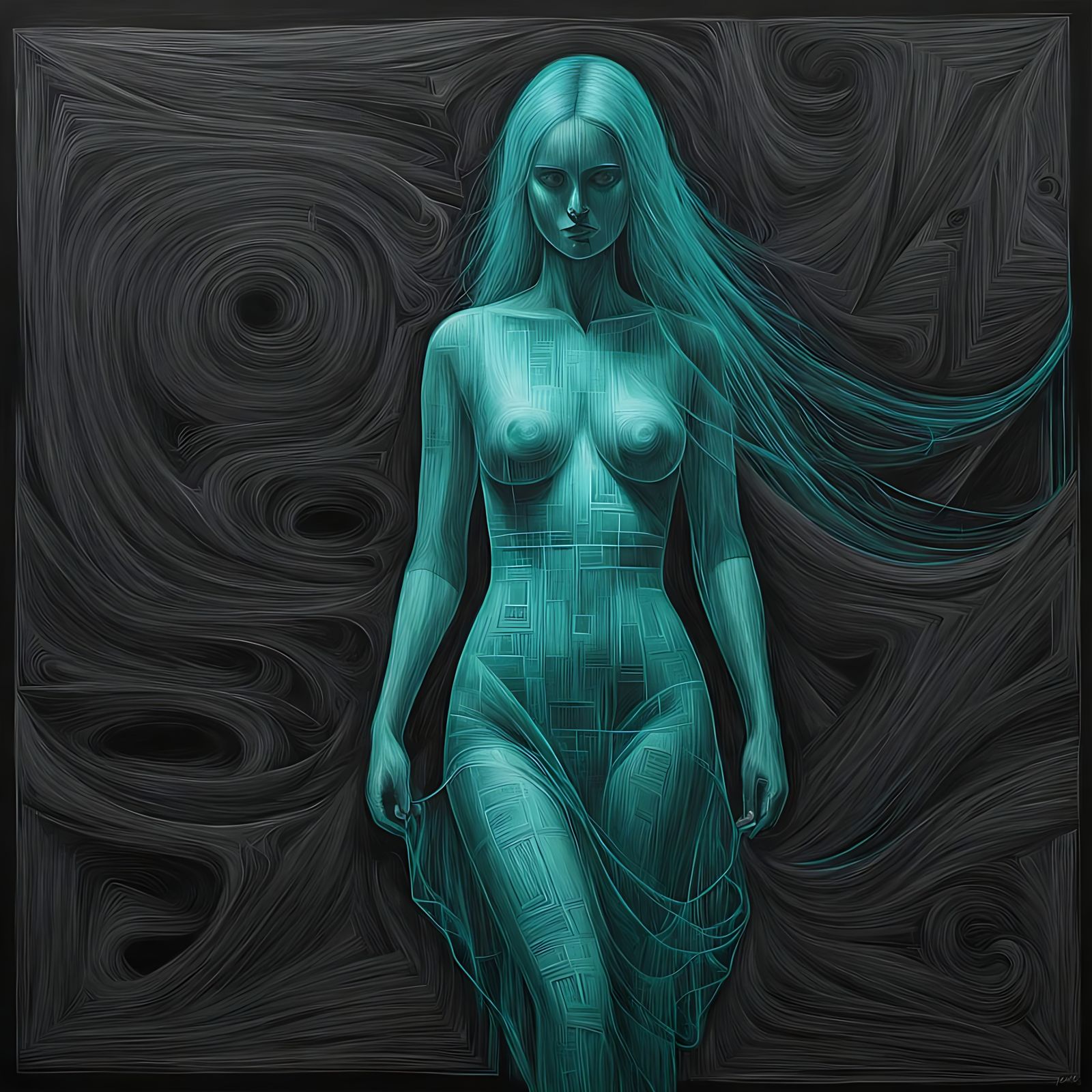 Shades of sadness. The blueprint for an aquamarine state of mind.