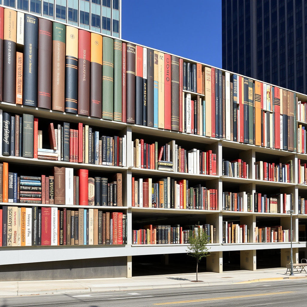 Kansas City Public Library Book Shelf Facade