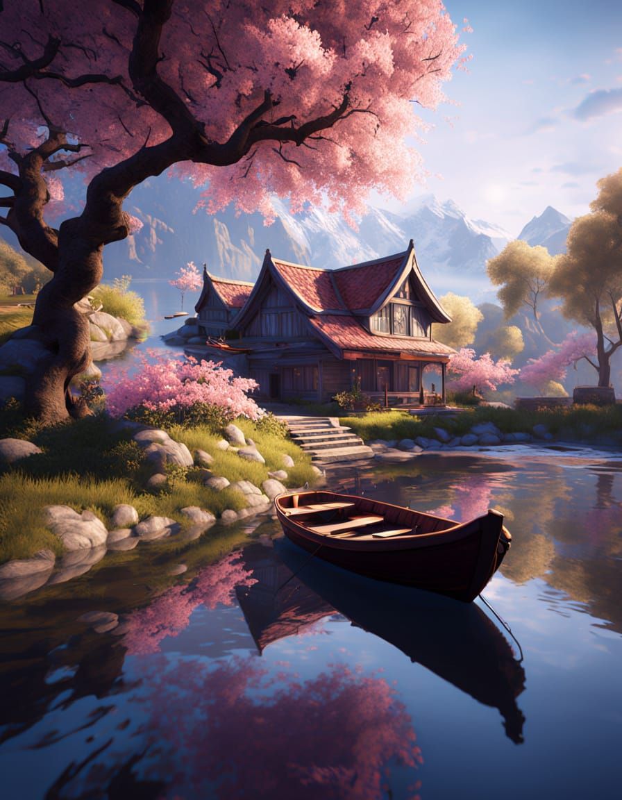 Leaf Encapsulated Fantasy Landscape in Ultra High Definition