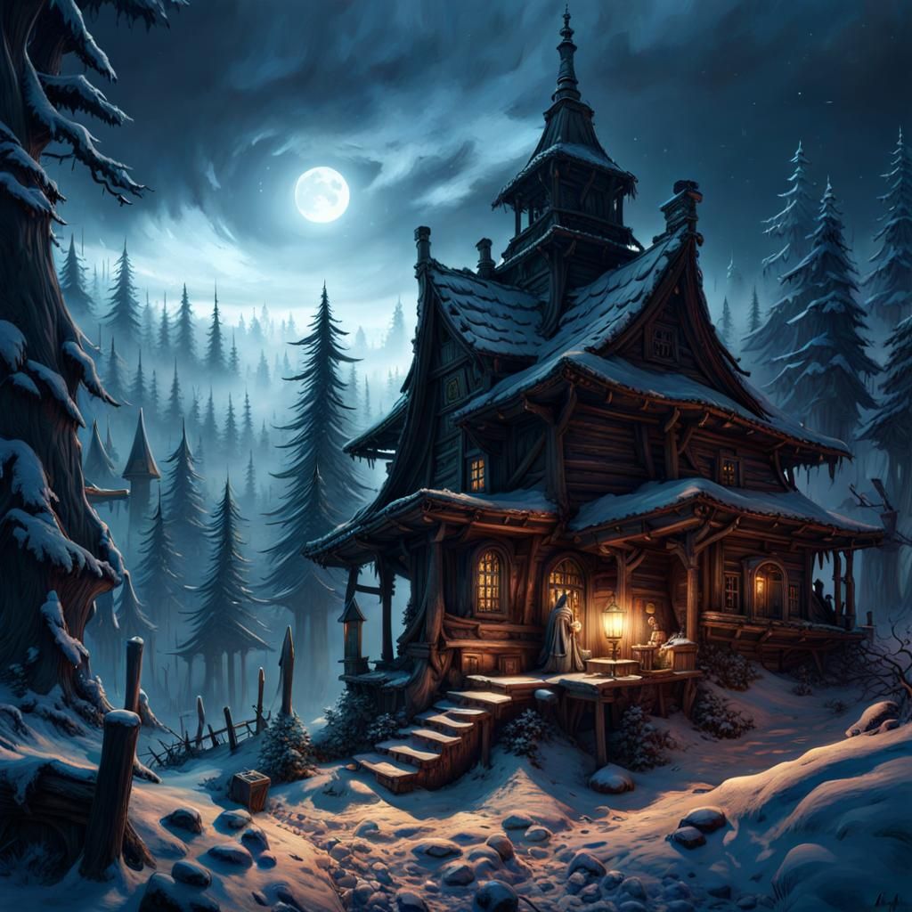 Dramatic Haunted Village in Ancient Forest