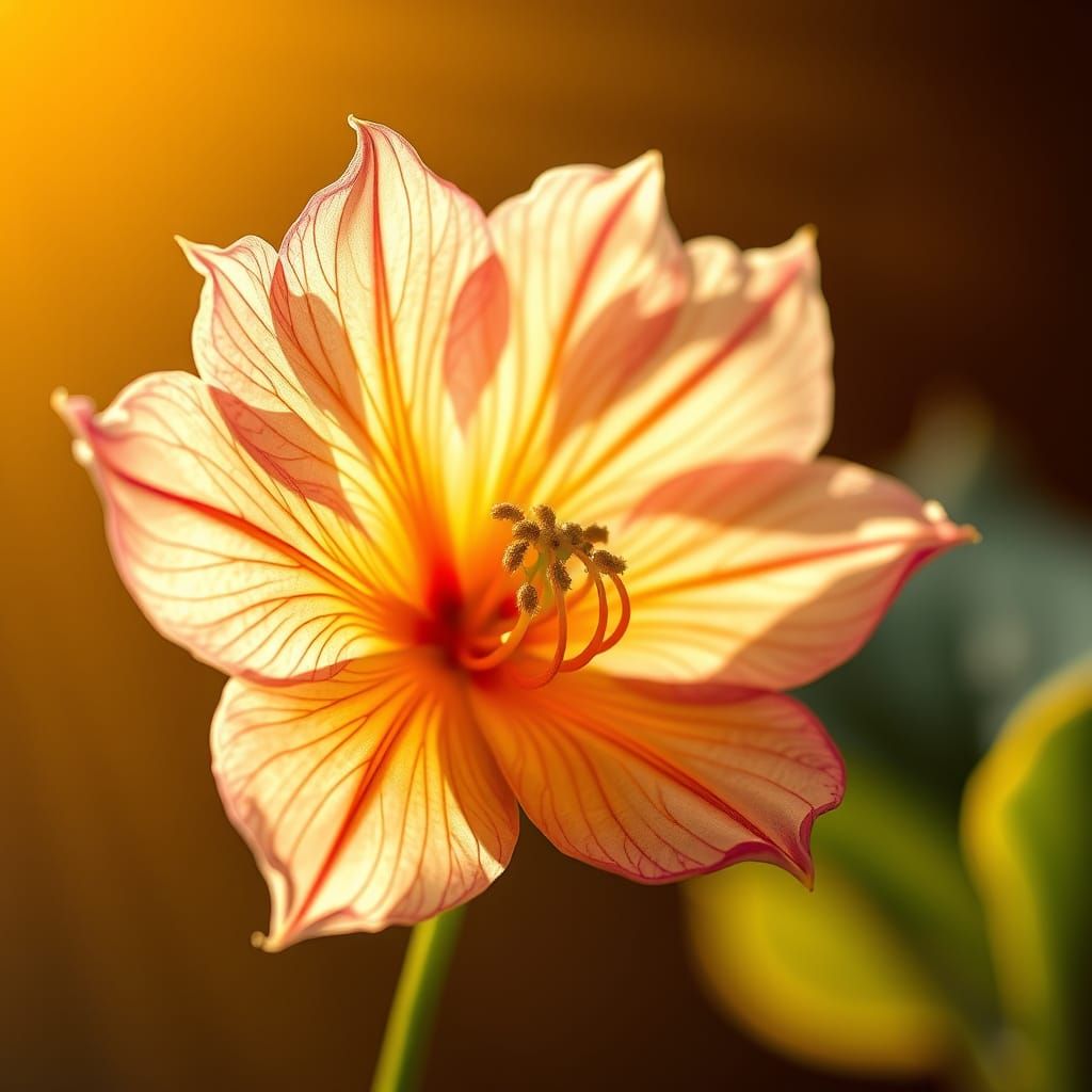 Exotic Floral Beauty in Warm Golden Light