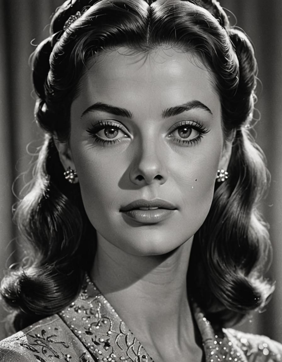 Hyperrealistic Portrait Blending Old Hollywood Icons