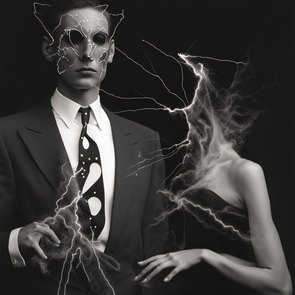 luminobabel  3D sculptural trompe l'oeil suprareal standalone graffito ghostly exploding by textile photographer "Joan M...