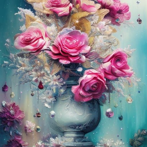 Magical Waterfall Fantasy Landscape in a Dreamlike Style