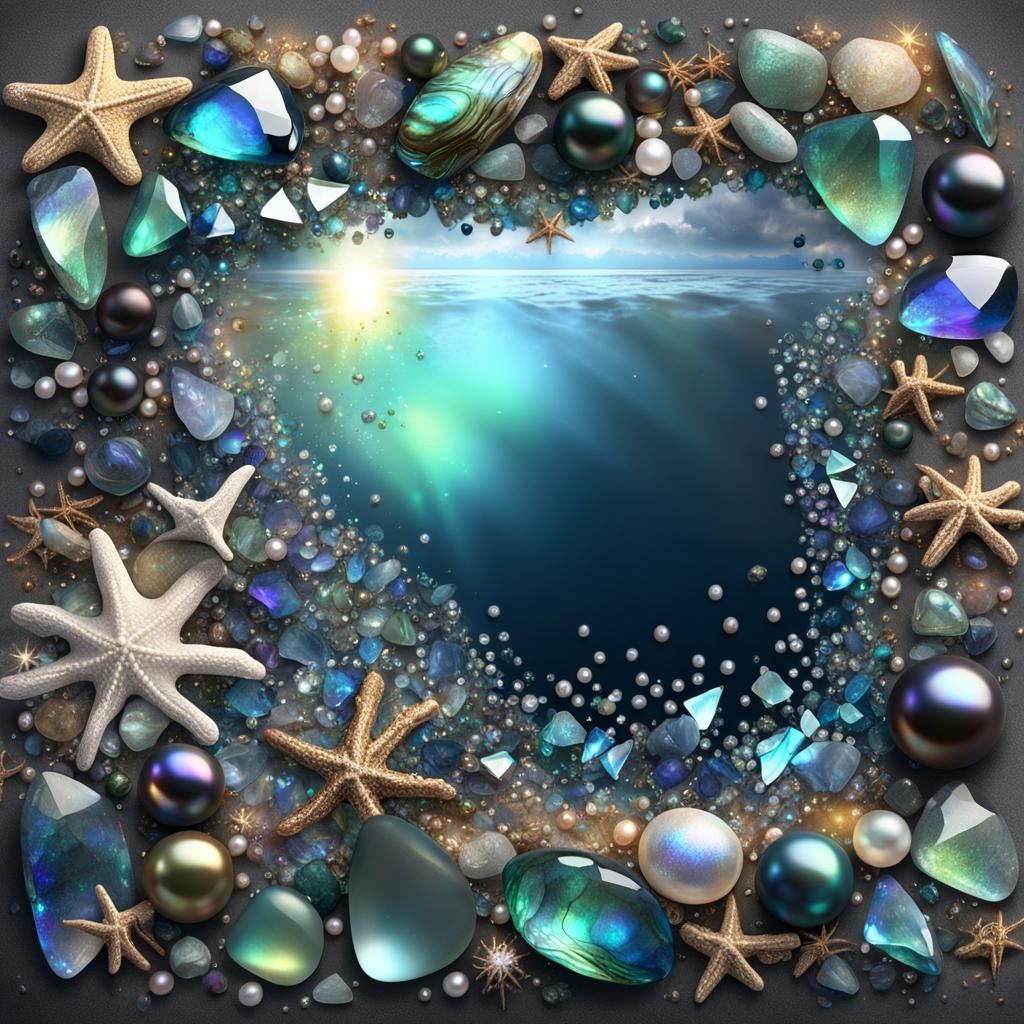 Glistening Gems and Glass: A Detailed Matte Painting