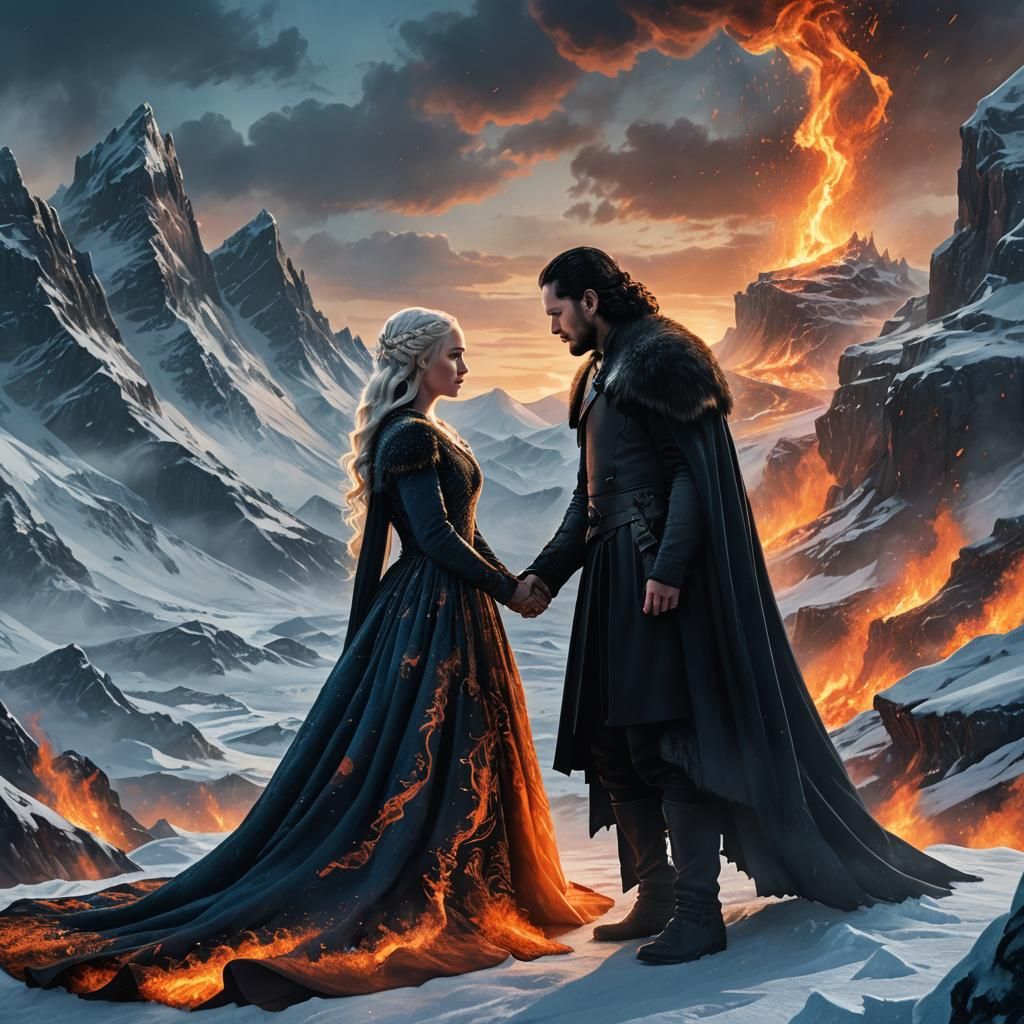 Epic Fantasy Wedding on a Snowy Mountain