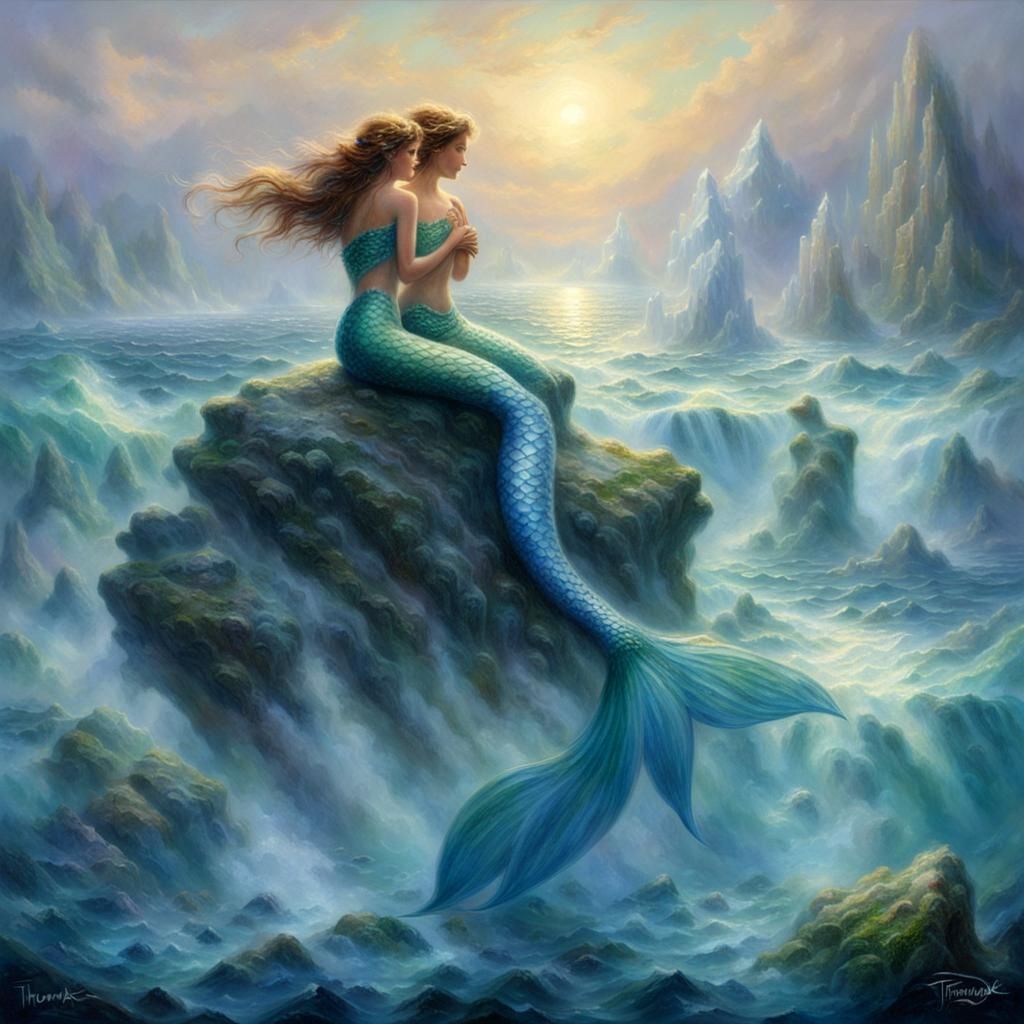 Arctic Mermaids in Ethereal Fantasy Style