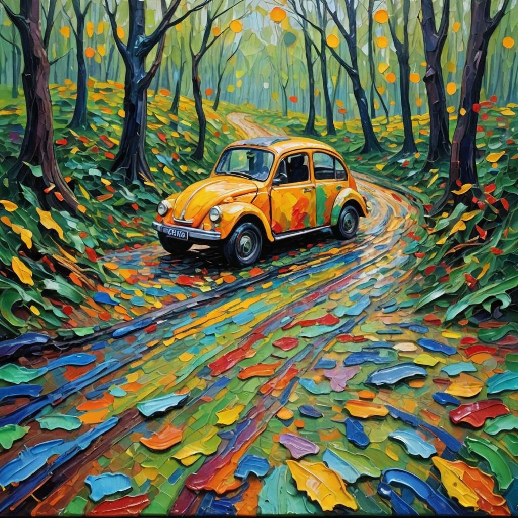 Expressionist Slug in Impasto Oil Painting