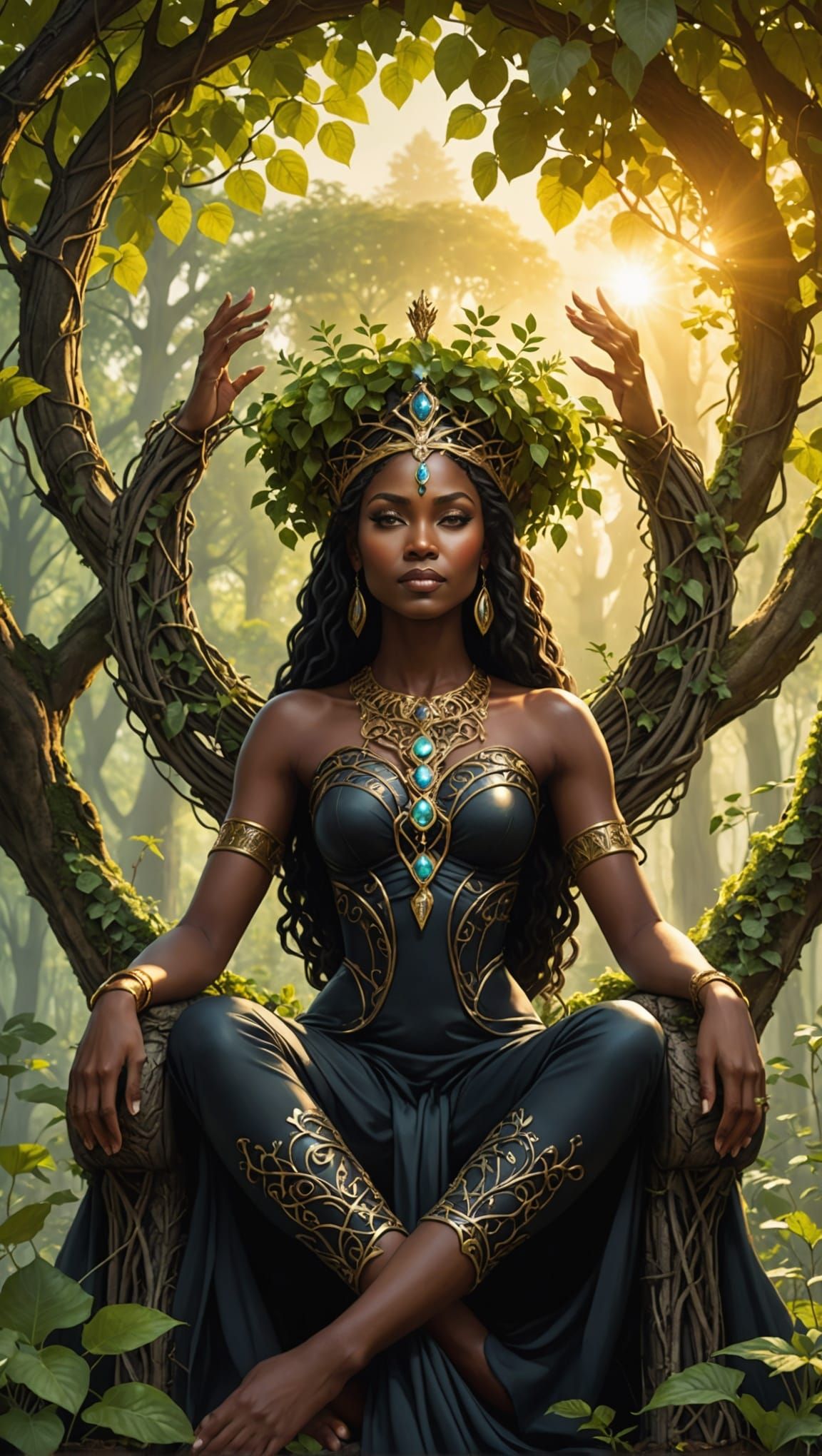 Goddess of Life Enthroned in Nature
