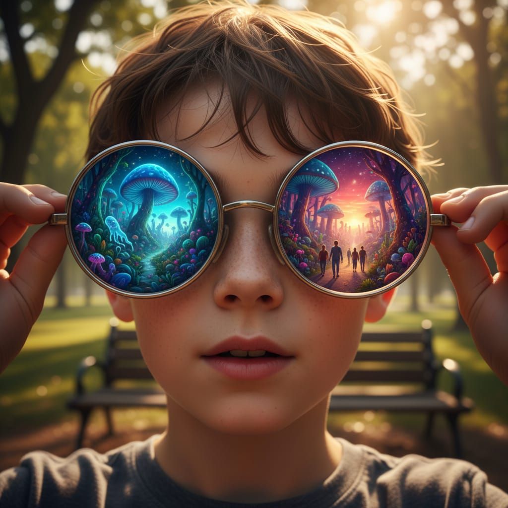 Boy's Vision: Alien Jungle Through Vintage Glasses