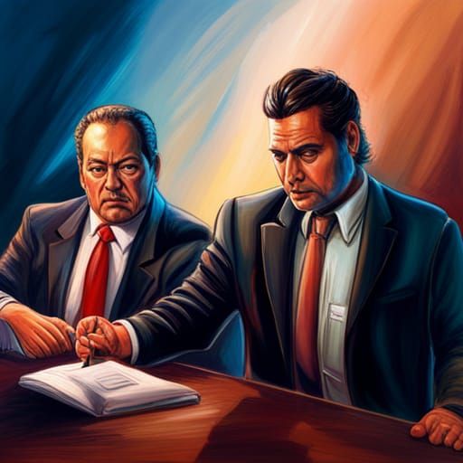 Mexican Lawyers Drafting Law: Hyperrealistic Concept Art
