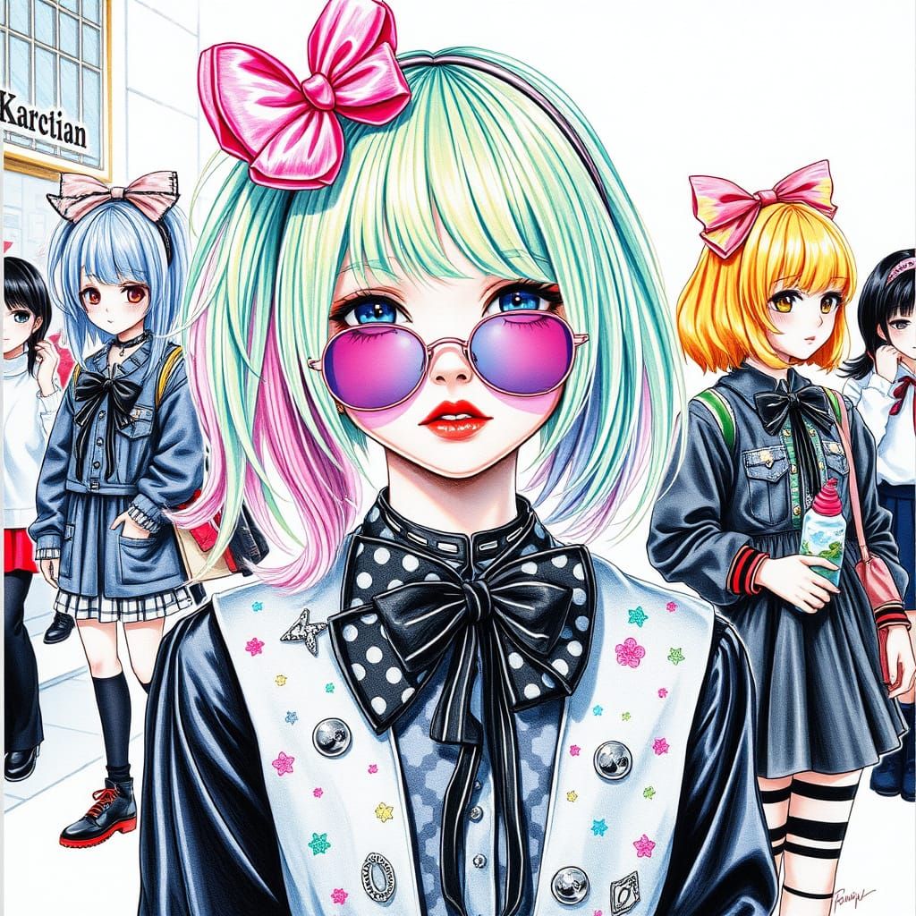 Hyperrealistic Japanese Street Fashion Collage