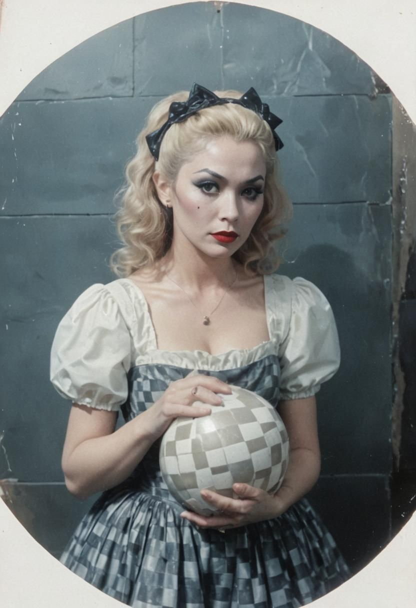 Retro 80s Fantasy Film Still: Underwater Dolly Zoom Portrait