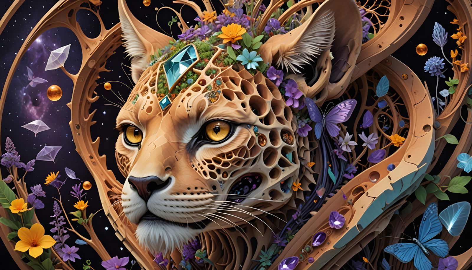 Fractal Geometry Meets Ancient Wisdom in Hyper-Adaptive Art